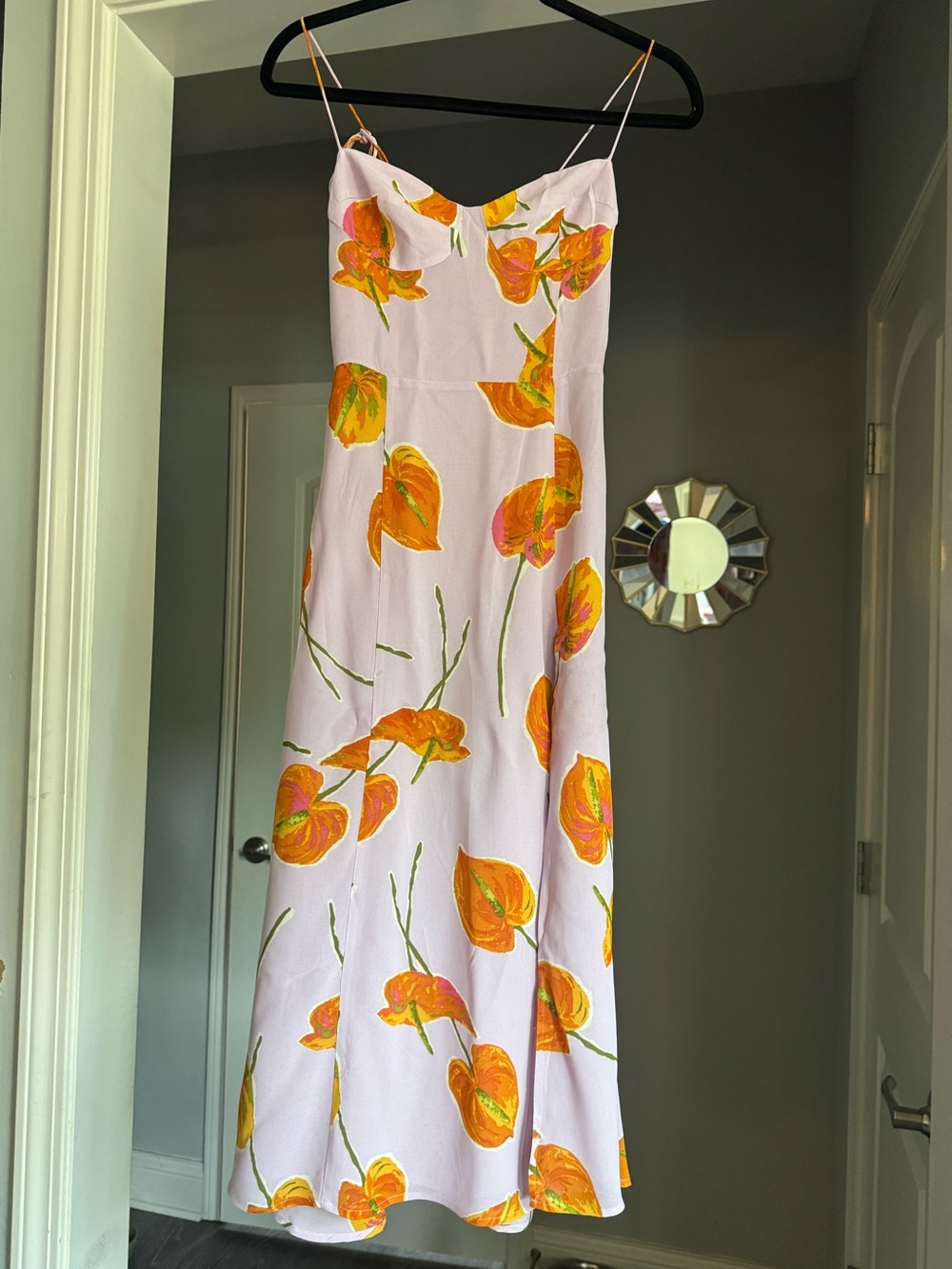 Reformation Juliette Midi Dress in Luciana size 0 Viscose